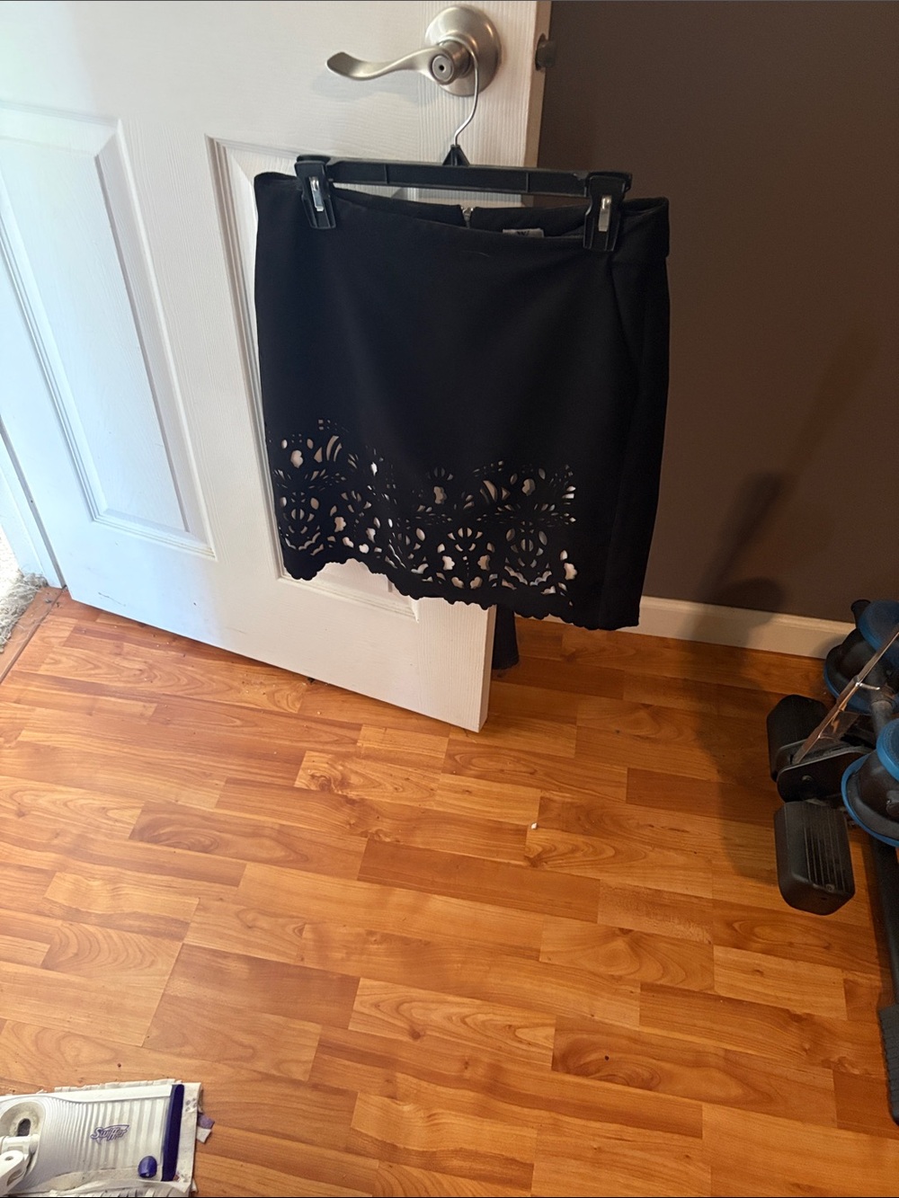 Worthington Black Pencil Skirt with Laser-Cut Hem